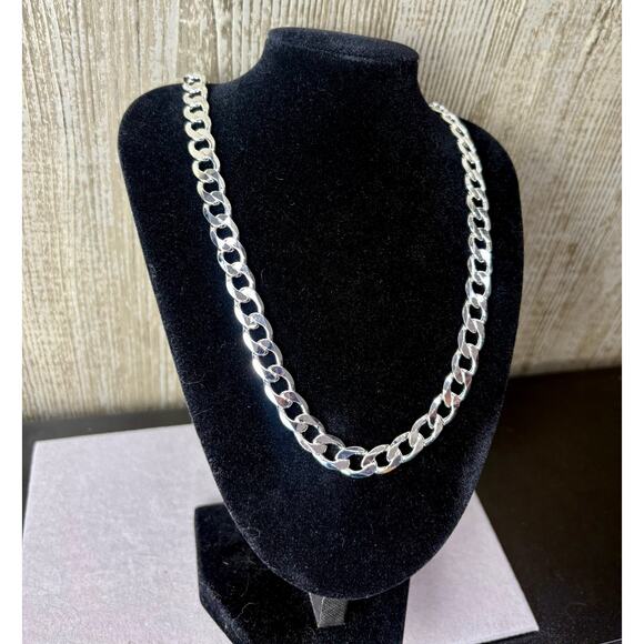None and/or Unknown Other - New 20" 9mm Miami Cuban Link Sterling Silver Over Chain